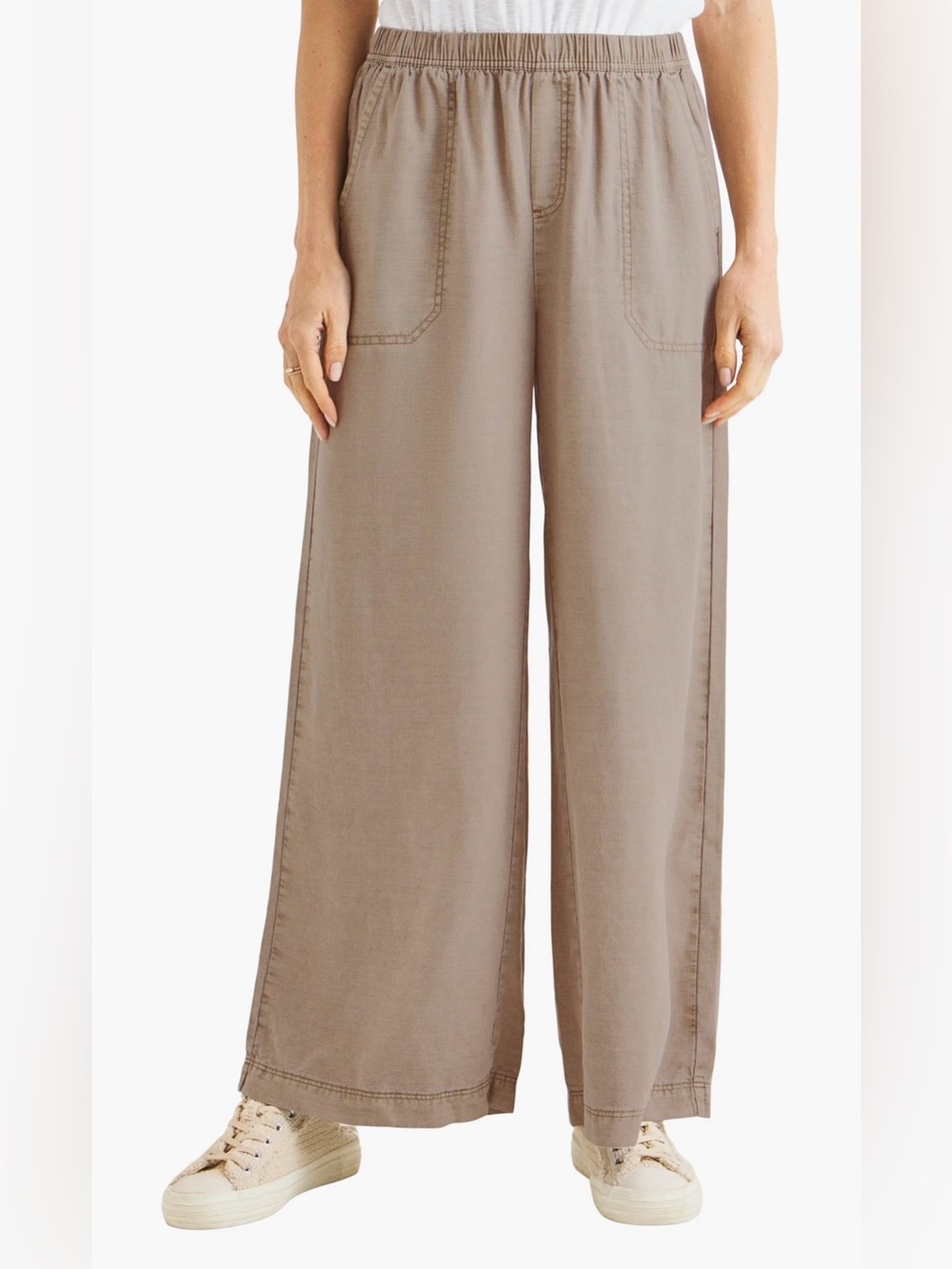 Splendid Angie Palazzo Pants Wide Leg Elastic Waist Size Small